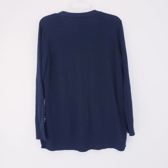 Croft & Barrow Black White Houndstooth Cardigan V Neck Sweater Size Large - Picture 5 of 6